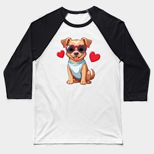 Valentine Puppy Baseball T-Shirt